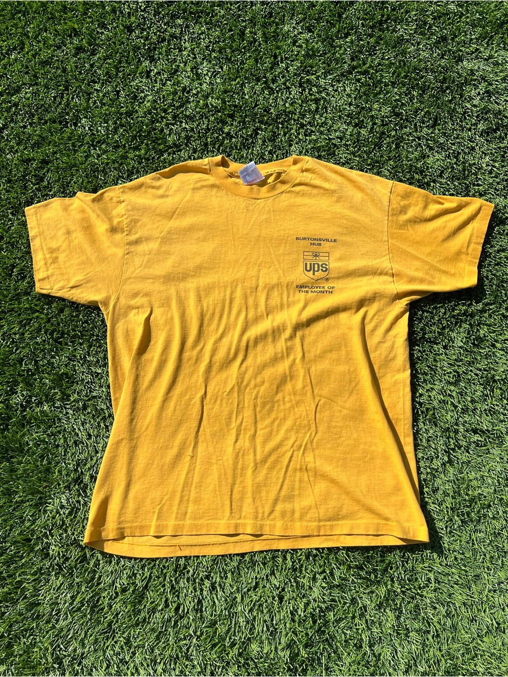 Source Unknown Yellow UPS Logo Crewneck T-Shirt - Men